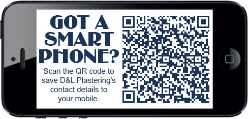 Scan the QR code to save D&L Plastering's details to you phone.